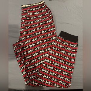 DKNY ladies Black and Red Patterned Joggers/ PJ pant